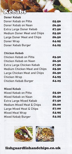Menu of xxxxx
