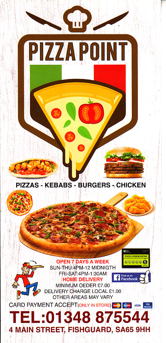 usa takeaway menu Fishguard