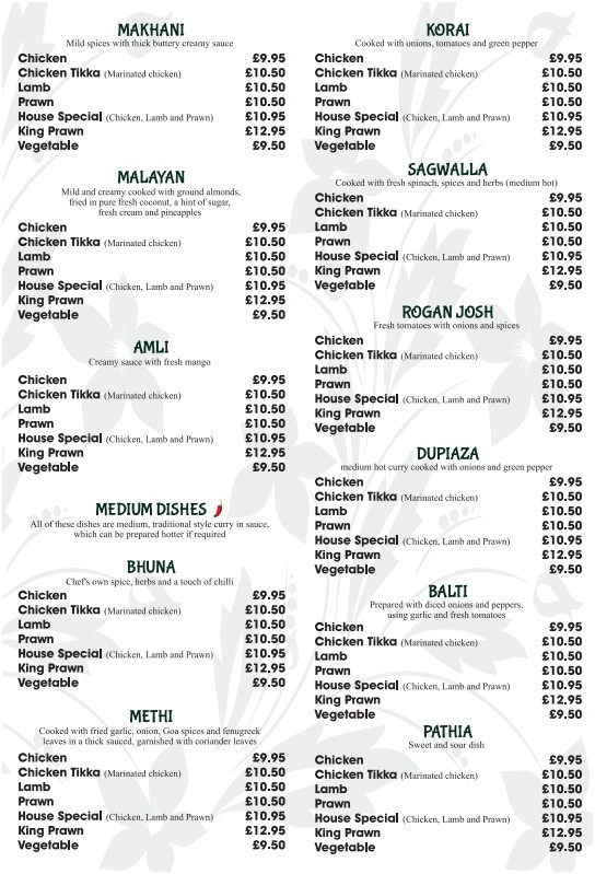 Menu of Hot Chilli Fishguard page 3